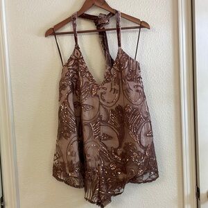 Free People Swingin It Romper